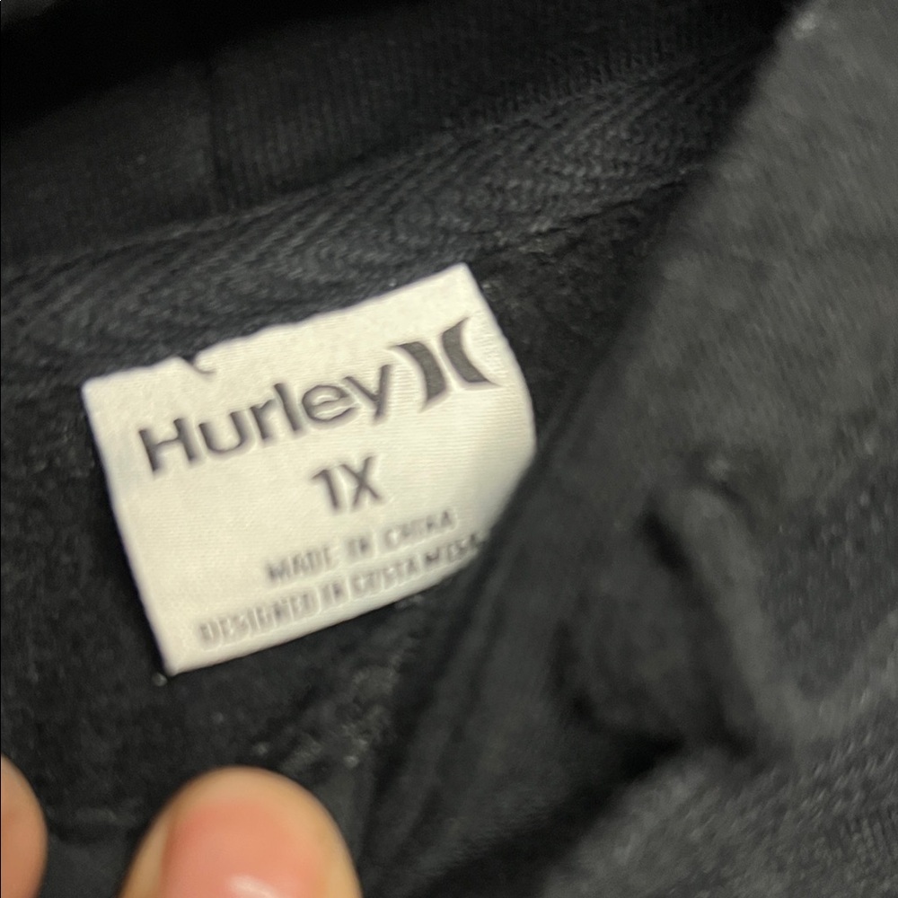 Women’s Hurley Black Floral Hoodie size 1X - Picture 2 of 7